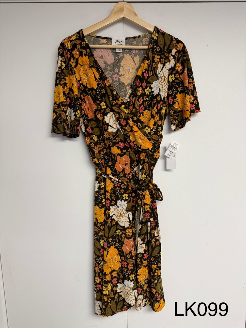 NWT JM Collection Floral Faux Wrap Midi Dress Size 8